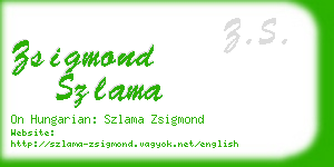 zsigmond szlama business card